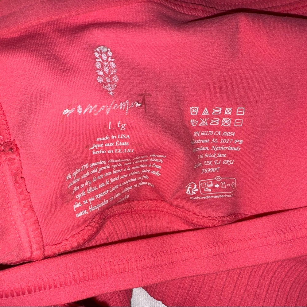 NWOT LuluLemon Long Line Energy Sports Bra Strappy Back — Size Large — Red/Pink - Picture 5 of 5